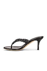 Gianvito Rossi Tropea Leather Sandals in Black, view 5, click to view large image.