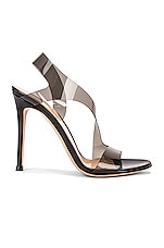 Gianvito Rossi Metropolis Heels in Fume & Black, view 1, click to view large image.