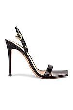 Gianvito Rossi Ribbon Stiletto Heels in Black, view 1, click to view large image.