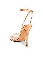 Gianvito Rossi Stark Ankle Strap Heels in Transparent & Nude, view 3, click to view large image.