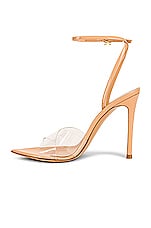 Gianvito Rossi Stark Ankle Strap Heels in Transparent & Nude, view 5, click to view large image.