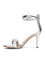 Gianvito Rossi Bijoux Heels in Silk Silver, view 5, click to view large image.