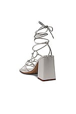 Gianvito Rossi Minas Strappy Sandals in White, view 3, click to view large image.