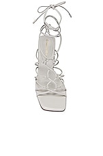 Gianvito Rossi Minas Strappy Sandals in White, view 4, click to view large image.