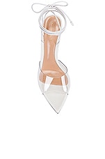 Gianvito Rossi Skye Strappy Heels in Transparent & White, view 4, click to view large image.