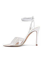 Gianvito Rossi Skye Strappy Heels in Transparent & White, view 5, click to view large image.