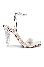 Gianvito Rossi Odyssey Heels in Silver & Silver, view 1, click to view large image.
