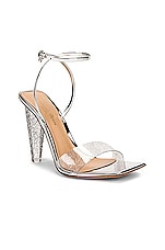 Gianvito Rossi Odyssey Heels in Silver & Silver, view 2, click to view large image.