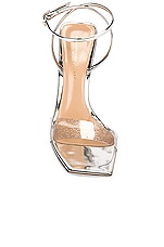 Gianvito Rossi Odyssey Heels in Silver & Silver, view 4, click to view large image.