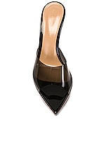 Gianvito Rossi Betty Platform Mules in Fume & Black, view 4, click to view large image.