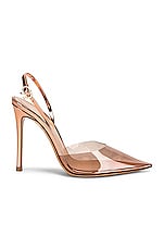 Gianvito Rossi Ribbon D'orsay Heels in Peach, view 1, click to view large image.