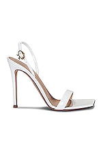 Gianvito Rossi Ribbon Sandals in White, view 1, click to view large image.