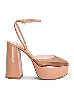 Gianvito Rossi Dua Heels in Peach, view 1, click to view large image.