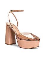 Gianvito Rossi Dua Heels in Peach, view 2, click to view large image.