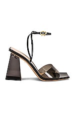 Gianvito Rossi G32208 Glass &amp; Vernice in Fume & Black, view 1, click to view large image.