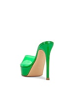 Gianvito Rossi Betty Platform Mule in Green, view 3, click to view large image.
