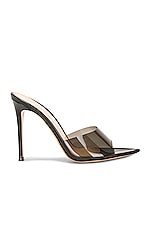 Gianvito Rossi Plexi Sandal in Fume & Black, view 1, click to view large image.