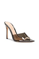 Gianvito Rossi Plexi Sandal in Fume & Black, view 2, click to view large image.