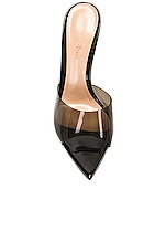 Gianvito Rossi Plexi Sandal in Fume & Black, view 4, click to view large image.