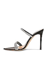 Gianvito Rossi Cannes Sandal in Black & Crystal, view 5, click to view large image.