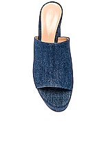 Gianvito Rossi Holly Platform Mule Sandal in Mid Blue, view 4, click to view large image.
