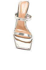 Gianvito Rossi Double Strap Sandal in Silver, view 4, click to view large image.