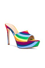 Gianvito Rossi Betty Platform Sandal in Rainbow, view 2, click to view large image.