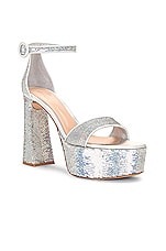 Gianvito Rossi Platform Sandal in Hologram & Hologram, view 2, click to view large image.