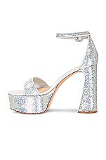 Gianvito Rossi Platform Sandal in Hologram & Hologram, view 5, click to view large image.