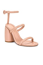 Gianvito Rossi Ankle Strap Sandal in Peach, view 2, click to view large image.