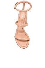 Gianvito Rossi Ankle Strap Sandal in Peach, view 4, click to view large image.