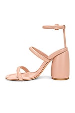 Gianvito Rossi Ankle Strap Sandal in Peach, view 5, click to view large image.