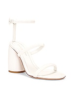 Gianvito Rossi Ankle Strap Sandal in White, view 2, click to view large image.