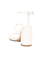 Gianvito Rossi Ankle Strap Sandal in White, view 3, click to view large image.