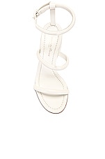Gianvito Rossi Ankle Strap Sandal in White, view 4, click to view large image.