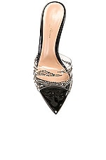 Gianvito Rossi Plexi Sandal in Transparent & Black, view 4, click to view large image.