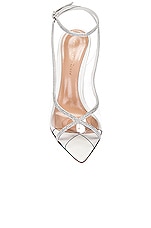 Gianvito Rossi Crystelle Plexi Sandal in Transparent, White, & White, view 4, click to view large image.