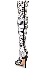 Gianvito Rossi Lipari Over The Knee Boot in Black, Transparent, & Black, view 3, click to view large image.