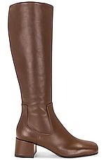 Gianvito Rossi Vitello Glove Boots in Brown, view 1, click to view large image.
