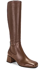 Gianvito Rossi Vitello Glove Boots in Brown, view 2, click to view large image.