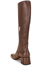 Gianvito Rossi Vitello Glove Boots in Brown, view 3, click to view large image.