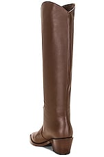 Gianvito Rossi Vitello Glove Boots in Brown, view 3, click to view large image.