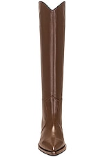 Gianvito Rossi Vitello Glove Boots in Brown, view 4, click to view large image.