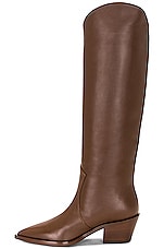 Gianvito Rossi Vitello Glove Boots in Brown, view 5, click to view large image.