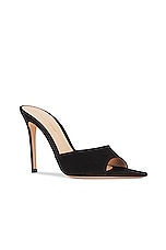 Gianvito Rossi Heeled Mule in Black, view 2, click to view large image.