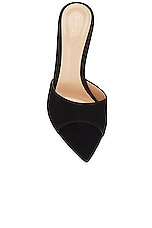 Gianvito Rossi Heeled Mule in Black, view 4, click to view large image.