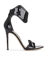Gianvito Rossi Thick Ankle Strap Sandal in Black, view 1, click to view large image.