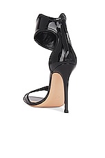 Gianvito Rossi Thick Ankle Strap Sandal in Black, view 3, click to view large image.