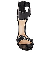 Gianvito Rossi Thick Ankle Strap Sandal in Black, view 4, click to view large image.