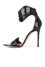 Gianvito Rossi Thick Ankle Strap Sandal in Black, view 5, click to view large image.